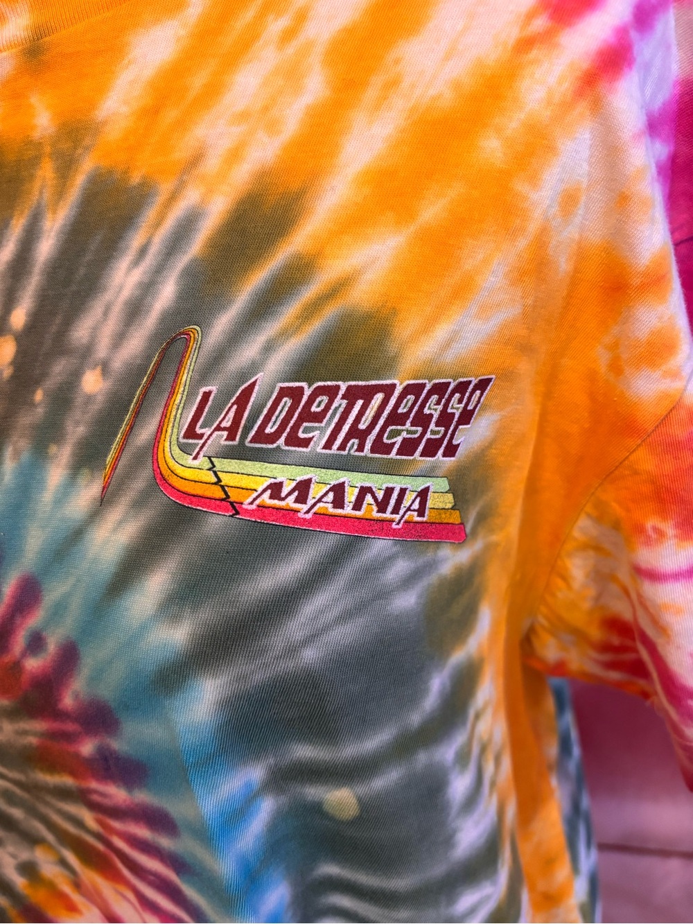 LA Détresse Mania Tie-Dye Short Sleeve Tee - Orange Multi